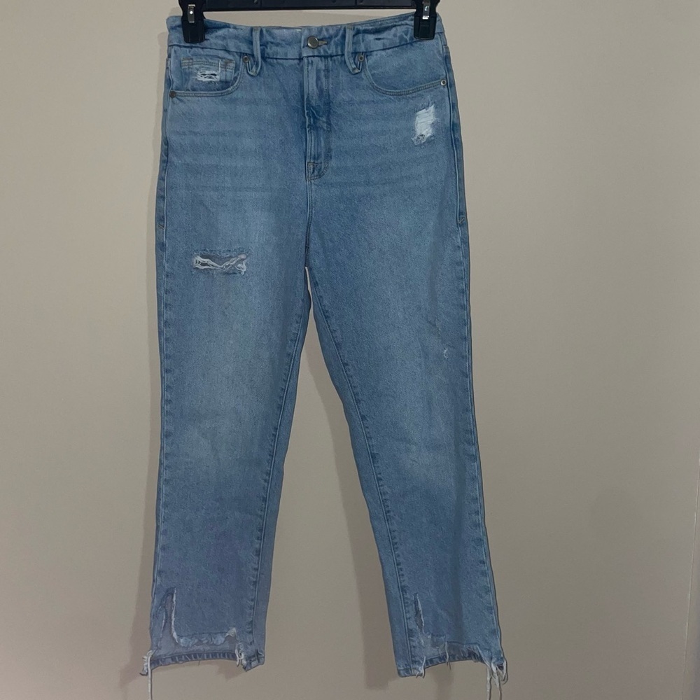 Good American GOOD BOY JEANS GB050T BLUE802 Size 4/27